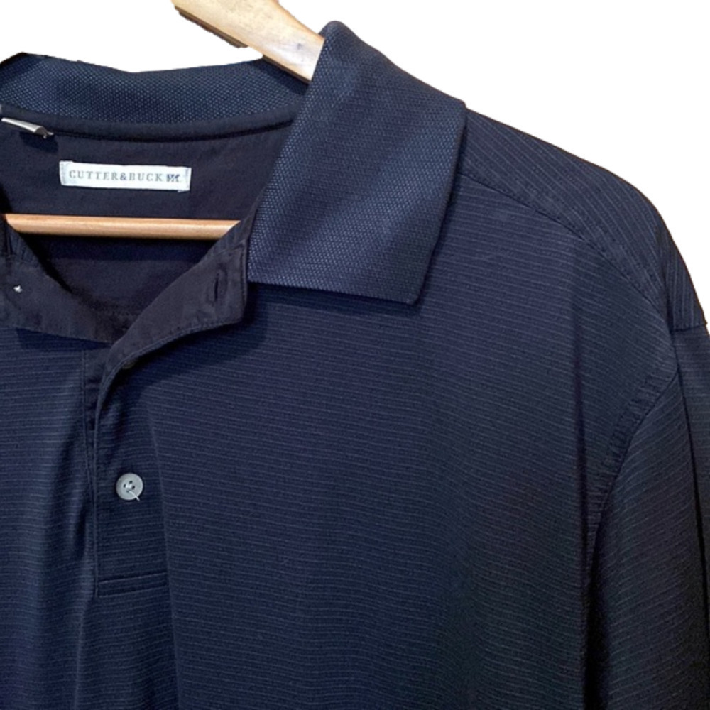 CUTTER & Buck navy textured polo